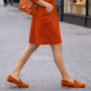 Parrotto Slip On Italian Suede Loafers Burnt Orange EU 39 Women New With Box